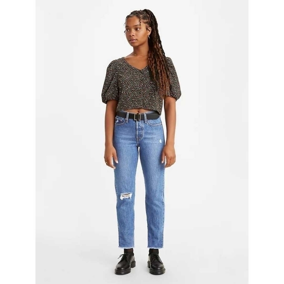 Levi's Medium Wash Wedgie Fit Ankle High Waisted Jeans NWT - Picture 1 of 15